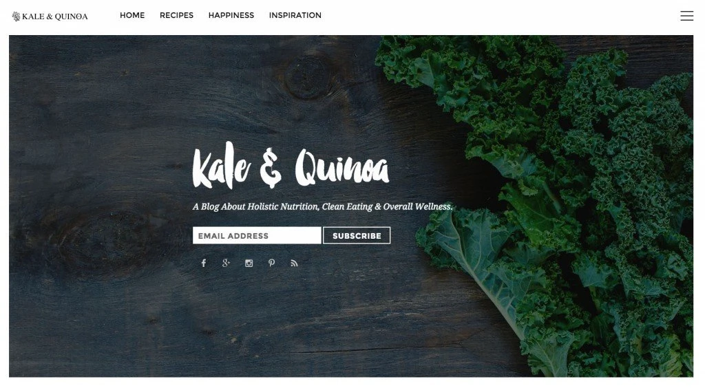 Kale & Quinoa Website - Web Design / Graphic Design 